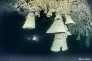 Hell bells,
Under a sulfur layer - 30m deep in the dark by Raoul Caprez 
